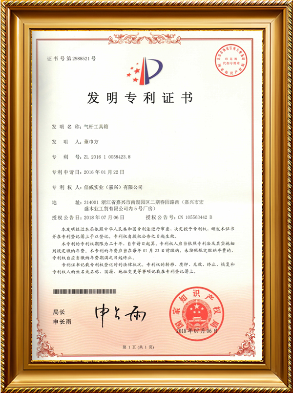 发现专利证书